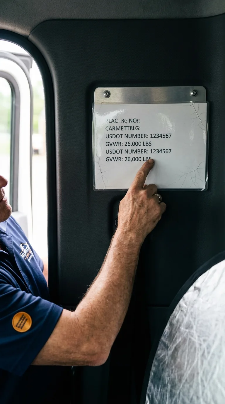 USDOT licensing placard verification in Moscow Mills